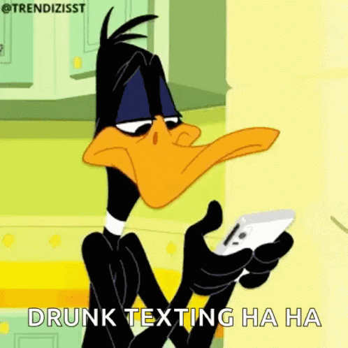 Duffy Duck Drunk Texting GIF