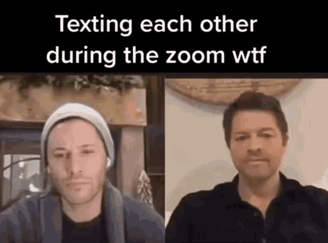 Texting During Zoom GIF