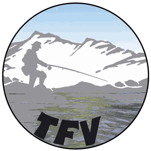 TFV Logo Person Fishing in Mountains