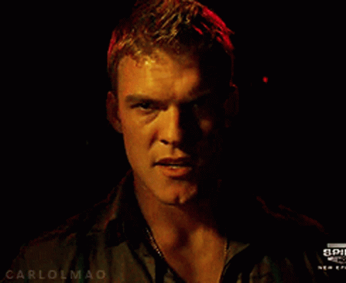 Thad Castle Alan Ritchson Handsome Face GIF