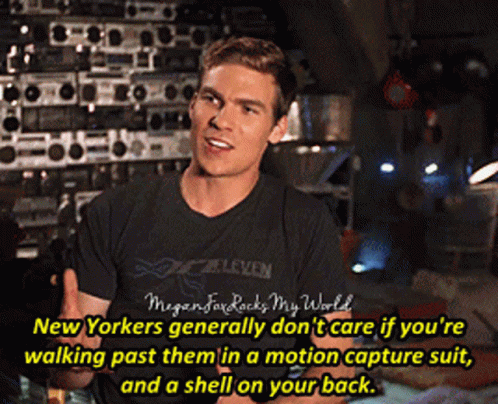 Thad Castle Alan Ritchson New Yorkers Don't Care GIF