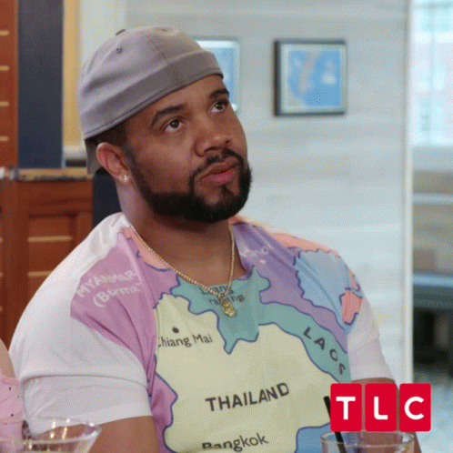 Thailand Shirt Man In Front Of TLC Logo GIF