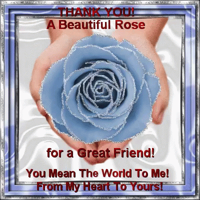 Thank You A Beautiful Rose For My Friend GIF