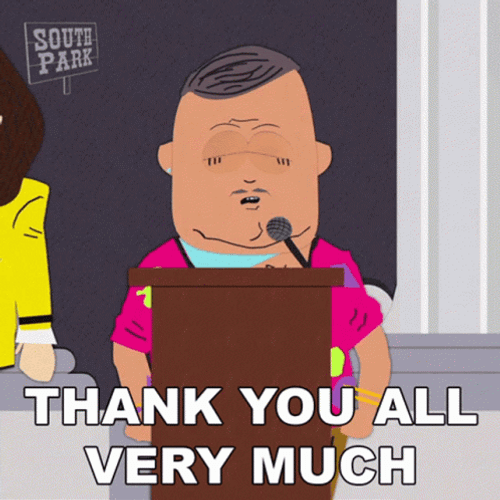 Thank You All Cartoon Guy Speaking GIF 