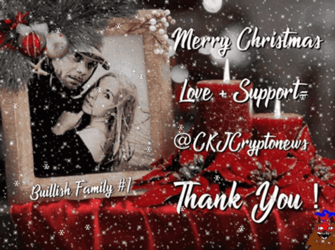 Thank You And Merry Christmas Couple Picture GIF