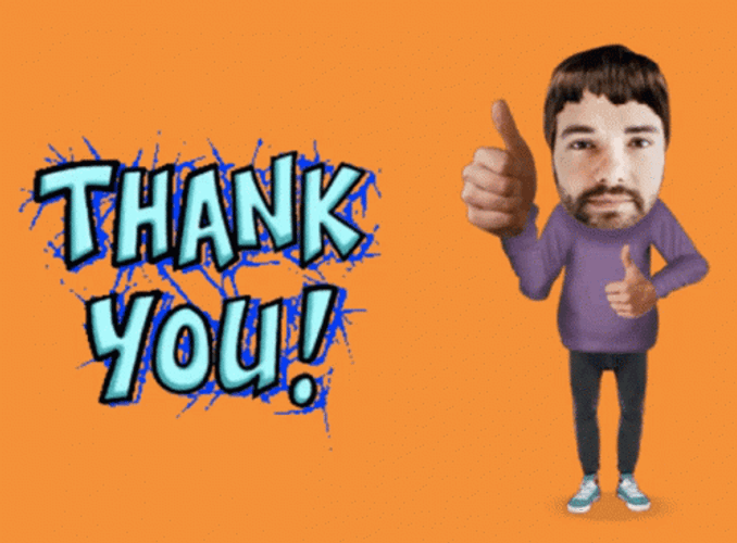 Thank You Animated Big Head Guy GIF