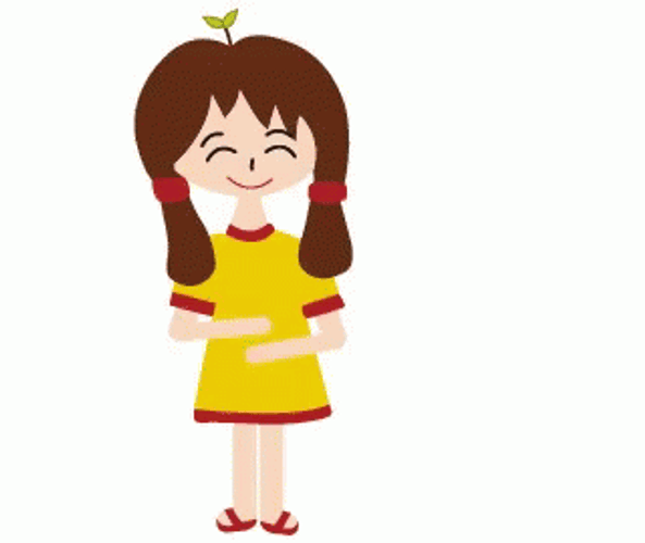 Thank You Animated Little Girl GIF