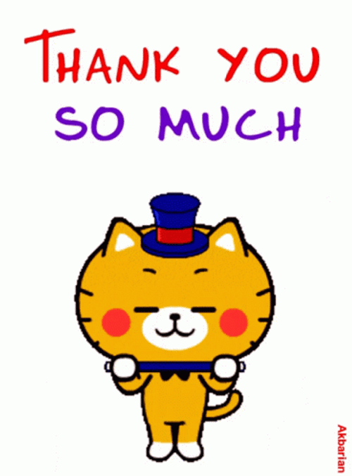 Thank You Animated Magic Show Cat GIF