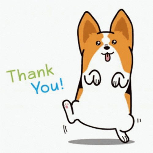 Thank You Animated Pembroke Welsh Corgi GIF