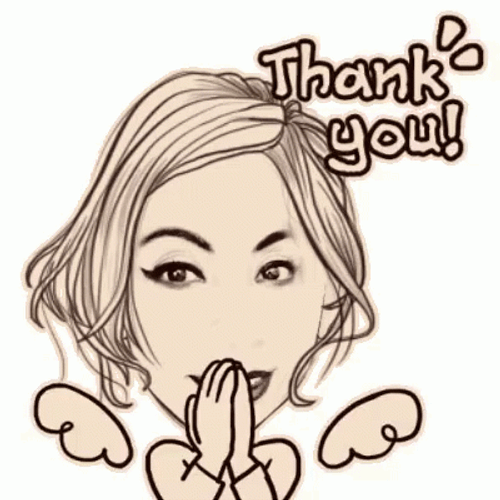 Thank You Animated Smiling Woman GIF