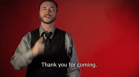 Thank You Asl Thank You For Coming GIF