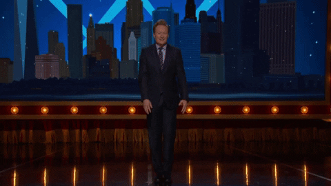 Conan O'brien Thank You Bow On Stage GIF