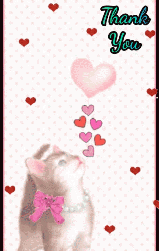 Thank You Cat Flying Kiss GIF