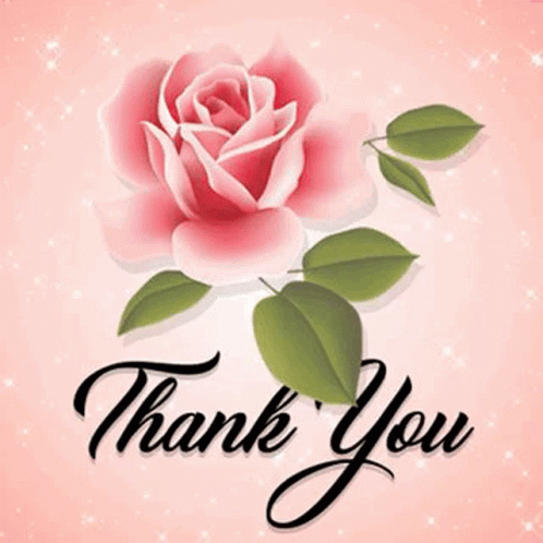 Thank You Clipart Beautiful Rose GIF