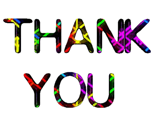 Thank You Colorful Letters