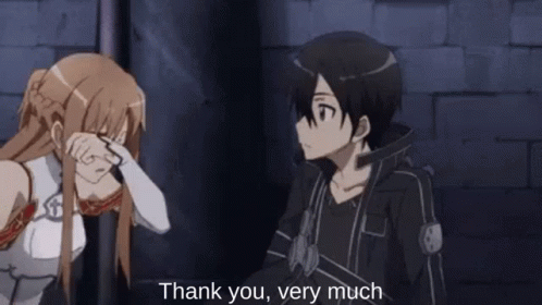 Thank You Crying Asuna Hug Kirito Anime GIF