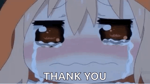 Thank You Crying Cute Umaru Doma Anime GIF