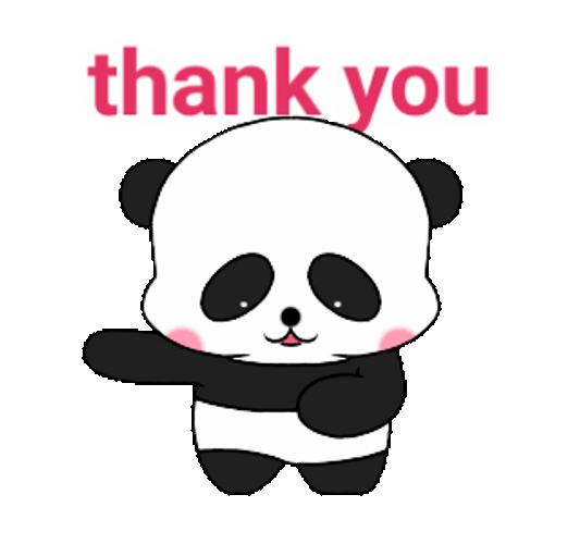Thank You Cute Cartoon Panda Bear GIF 