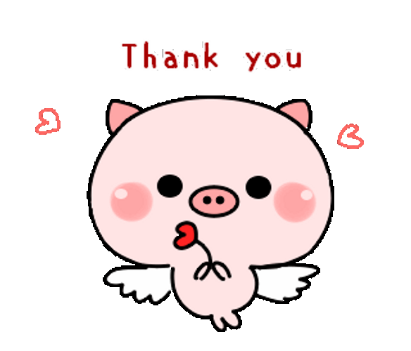 Thank You Cute Flying Winged Pig GIF 