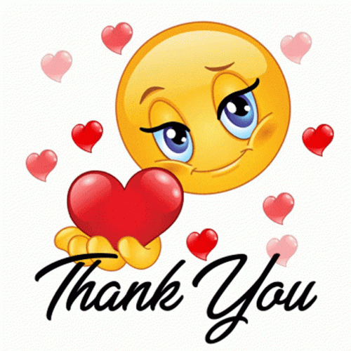 Thank You Emoji Smiling And Holding Heart Gif | Gifdb.Com