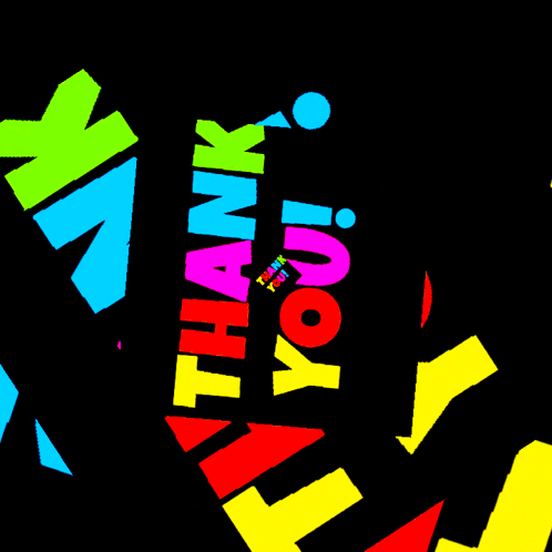 Thank You For All You Do Colorful Animation GIF