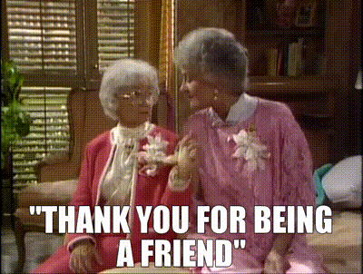 Thank You For Being A Friend GIF