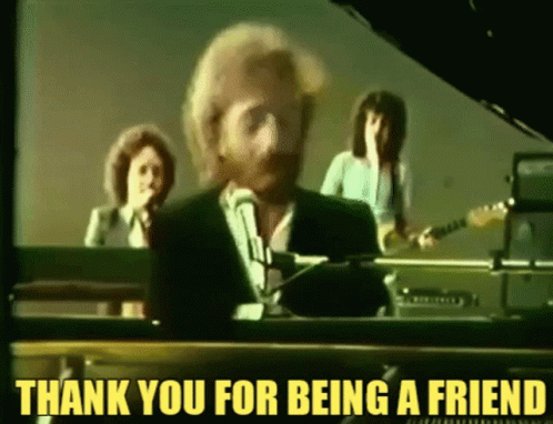 Thank You For Being A Friend Andrew Gold Singing GIF