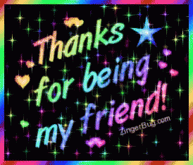 Thank You For Being A Friend Glitters Effects GIF