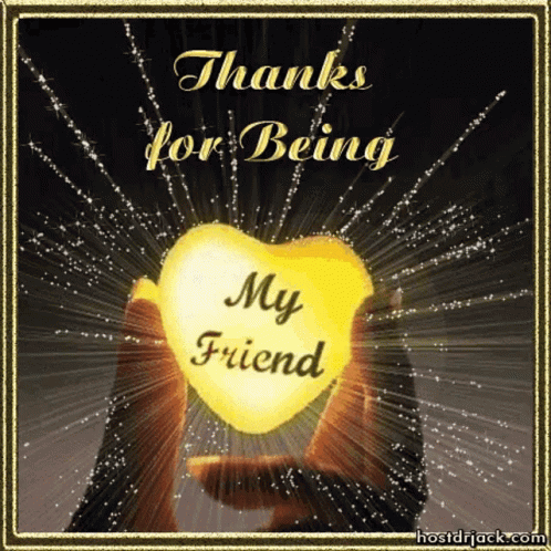Thank You For Being A Friend Heart Glowing GIF