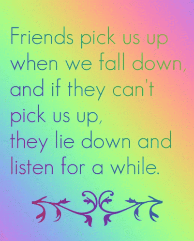 Thank You For Being A Friend Letter With Rainbow GIF
