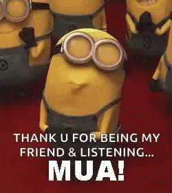 Thank You For Being A Friend Minion Blow Kiss GIF