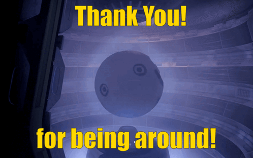 Thank You for Being Around in Yellow Letters