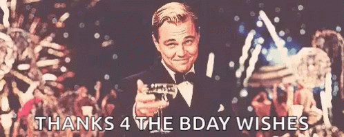 Thank You For The Birthday Wishes Leonardo Dicaprio GIF