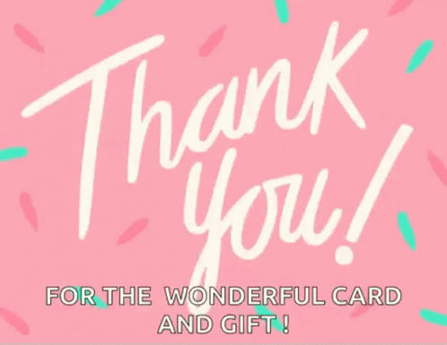 Thank You For The Birthday Wishes Pink Background GIF