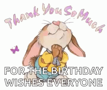 Thank You For The Birthday Wishes Rabbit GIF