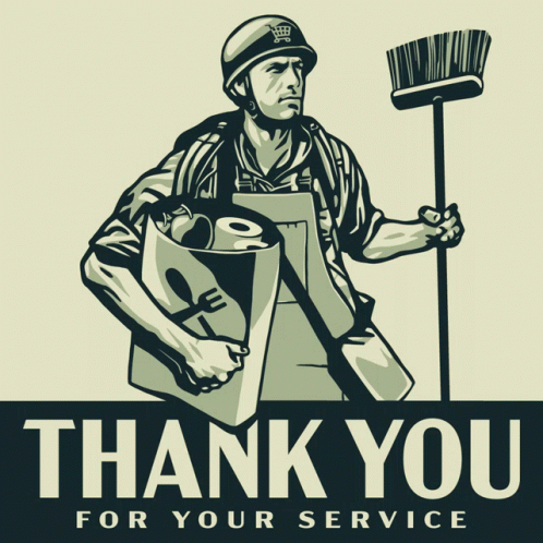 Thank You For Your Service Army Art GIF