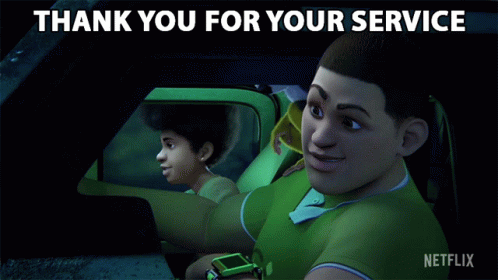 Thank You For Your Service Driver GIF
