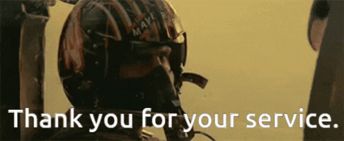 Thank You For Your Service Top Gun GIF