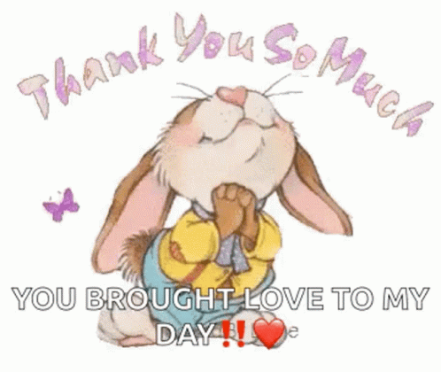 Thank You For Your Time Cartoon Rabbit GIF