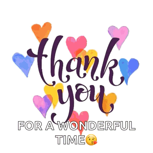 Thank You For Your Wonderful Time Glowing Heart GIF