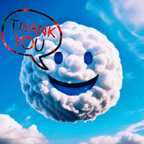 Thank You Friend Cloud Emoji GIF