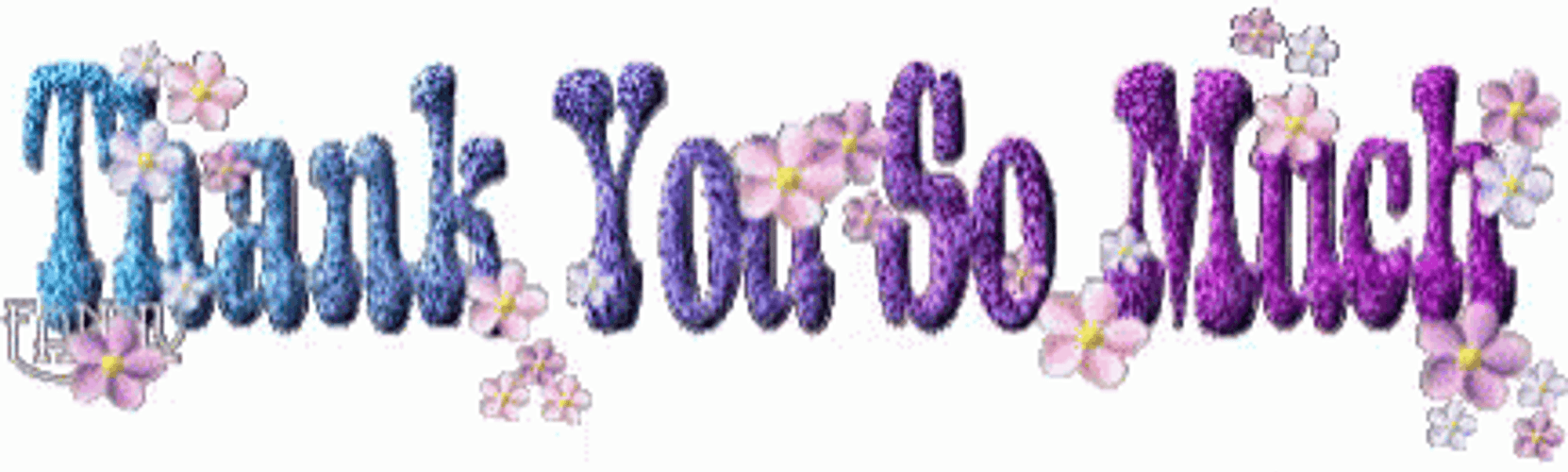 Thank You Glitter Cute Flower Greeting GIF | GIFDB.com