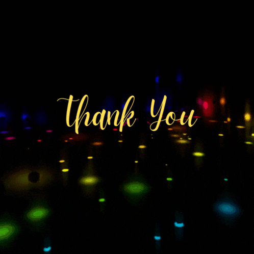 Thank You Glitter Multi Color GIF