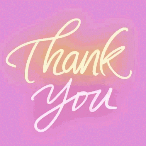 Thank You Glitter Pink Cursive Animated Sparkle GIF
