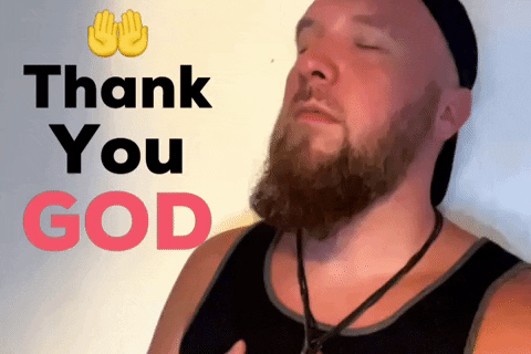 Thank You God Guy Closing Eyes Praying GIF