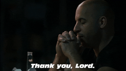 Thank You God Vin Diesel Praying GIF