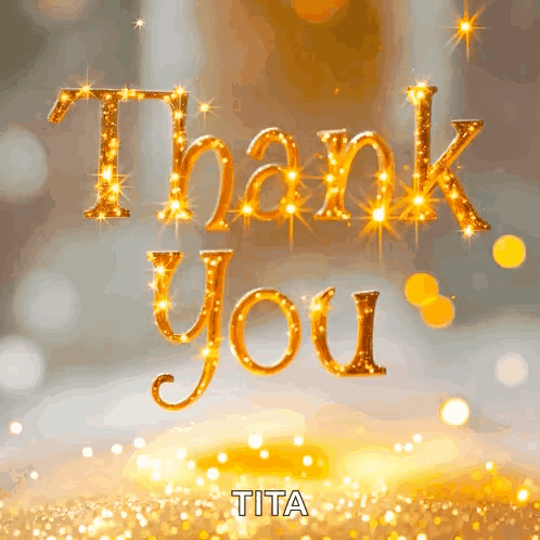 Thank You Greeting Card by Tita