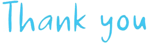 Thank You in Blue Letters