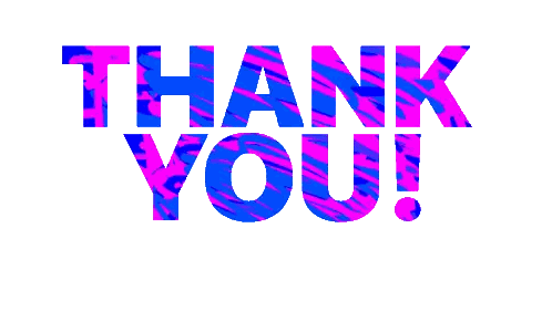 Thank You in Purple and Blue