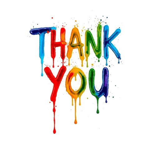 Thank You in Rainbow Colors